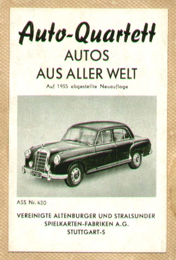 Autos aus aller Welt, 1955, Auto-Quartett