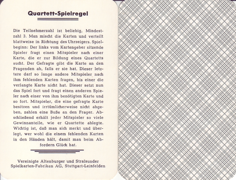 Spielregel ASS 616 1955